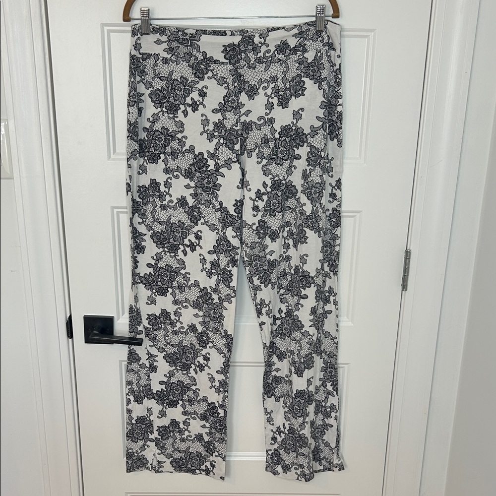 Cool Nights Black and White Floral